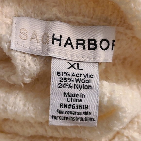 Sag harbor long sleeve collared  sweater - Picture 7 of 8